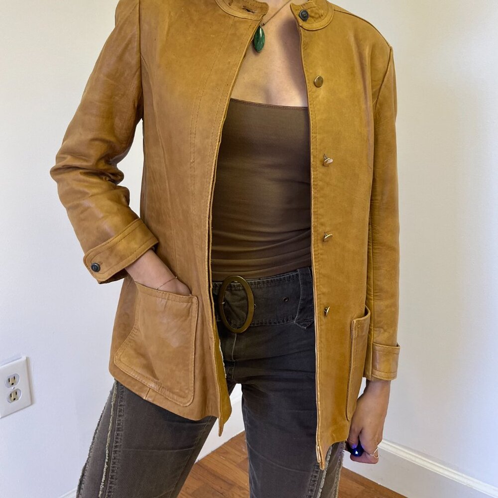 Jerry Feder for Francine/Mark Shale leather blazer